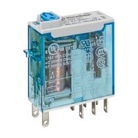 Finder 46 Series Miniature Relay 8A 2 CO 110 VDC Coil with PB plus LED plus Mech. Indicator
