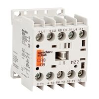 S+S CA8 Contactor Mini 2.2kW 4Pole 240VAC Coil 2NO 2NC Contact Auxiliary