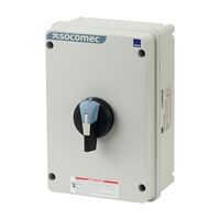 Socomec ISO Enclosed Isolator, IP 65 Aluminium Grey, Handle - Blue, 3P 100A