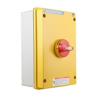Socomec ISO Enclosed Isolator, IP 65 Aluminium Yellow, Handle - Red, 3P 160A