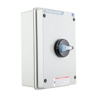 Socomec ISO Enclosed Isolator, IP 65 Aluminium Grey, Handle - Blue, 3P 63A