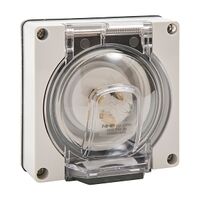 NHP ISO Appliance Inlet, 3 Flat Pins 10A 250V AC, w/o Base, Grey