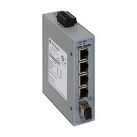 AB Stratix 2000 Unmanaged switch, 4 x 100MB copper ports, 1 x 100MB Multimode fiber SFP port