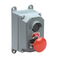 Austrol N100 Enclosed Station Aluminium Die Cast 1 Push Button 1 Push Pull 2 NO 2 NC Contacts