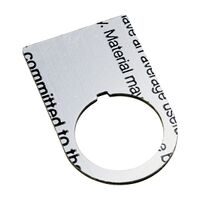 Allen-Bradley 800F Legend Plate 30 X 50mm, STOP, Aluminum with Black Text