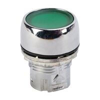Allen-Bradley 800F Pushbutton 22.5mm Head Only Metal Alternate Action Flush Green Cap Illuminated