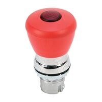 Allen-Bradley 800F Pushbutton 22.5mm Head Only Metal Push Pull Mushroom Head 40mm Red Illuminated