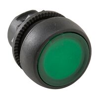 Allen-Bradley 800F Pushbutton 22.5mm Head Only Plastic Alternate Action Flush Green Cap Illuminated