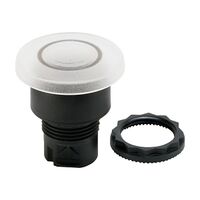 Allen-Bradley 800F Pushbutton 22.5mm Head Only PLT Momentary Mushroom Head 40mm Clear Illuminated