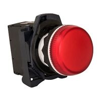 Allen-Bradley 800F Pilot Light 22.5mm Head Only Round Plastic Red