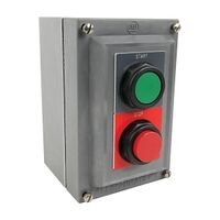 Allen-Bradley 800H Assm. Stn 2 Hole Mom. Flush Grn Start Ext Red Stop 1 N.O. 1 N.C. 30.5mm PB