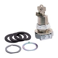 Allen-Bradley 800T Key Selector Switch 30.5mm 3 Pos. Cyl. Lock Maintained Lock Center D018