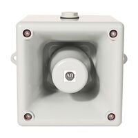 Allen-Bradley 855H Industrial Hn Elec 112dB 32 Sel Tones Std Back or Cnd Feed 10 to 30V DC Grey Hsg