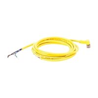 AB 889P Cordset Cable PVC Yellow 4 Pin 24AWG Pico Female Right Angle M8 Unshielded 2m