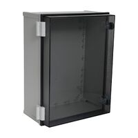 Fibox CAB Enclosure Wall Mount PC IP65 W400 x H500 x D200mm with Lock Clear