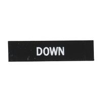 Sprecher and Schuh D7 Legend Plate 30 x 40mm Snap-In Down Black with White Text Down