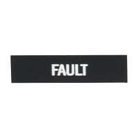 Sprecher and Schuh D7 Legend Plate 30 x 40mm Snap-In Black with White Text Fault