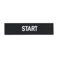 Sprecher and Schuh D7 Legend Plate 30 x 40mm Snap-In Black with White Text START