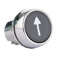 Sprecher and Schuh D7 Pushbutton 22.5 mm Head Only Metal MOM Flush Black Cap RIGHT ARROW Non Ill