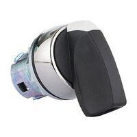 Sprecher and Schuh D7 Selector Switch 22.5 mm Head Only Metal Long BLK Knob 2 POS SR from Left