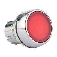 Sprecher and Schuh D7 Pushbutton 22.5 mm Head Only Metal Momentary Flush Red Lens Cap Illuminated