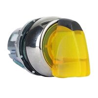 Sprecher and Schuh D7 Selector Switch 22.5mm Head Only Metal STD KNB 3 POS Illuminated YLW SR Left