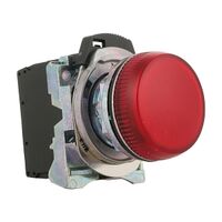 Sprecher and Schuh D7 Pilot Light 22.5 mm Complete Metal LED 240V AC Red Lens