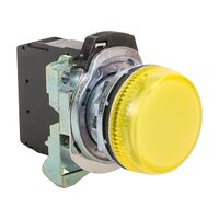 Sprecher and Schuh D7 Pilot Light 22.5 mm Head Only Round Metal Yellow Lens