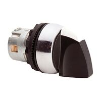 Sprecher and Schuh D7 Selector Switch 22.5mm Complete Metal STD BLK KNB 2 POS Maint Switch PP 1NO