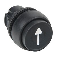 Sprecher and Schuh D7 Pushbutton 22.5 mm Head Only Plastic MOM EXT Black Cap RIGHT ARROW Non Ill