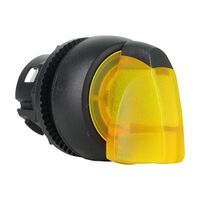 Sprecher and Schuh D7 Selector Switch 22.5mm Head Only Plastic STD KNB 3 POS Illuminated YLW SR L