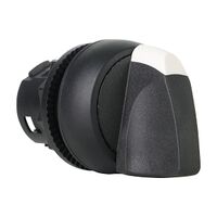 Sprecher and Schuh D7 Selector Switch 22.5mm Head Only Plastic STD BLK Knob 2 POS SR from Left