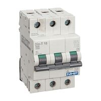 NHP DIN-T Miniature Circuit Breaker 10kA 3Pole 13A B Curve