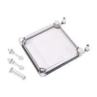 Fibox EK Cover suits 280 x 280mm Base 80mm High with Hinges Clear