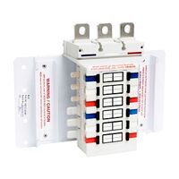 NHP POWERMAX GB Isolation Busbar Chassis DIN-T 250A 12 Way 3Pole Bottom Feed