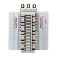 NHP POWERMAX GB Isolation Busbar Chassis DIN-T 250A 72 Way 1Pole Top Feed Red