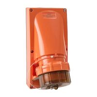 NHP ISO Appliance Inlet, 3 Round Pins 32A 250V AC, without Base, Resistant Orange