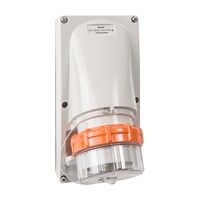 NHP ISO Appliance Inlet, 4 Round Pins 50A 500V AC, without Base, Grey