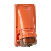 NHP ISO Appliance Inlet, 5 Round Pins 10A 500V AC, w/o Base, Resistant Orange