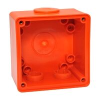 NHP ISO Back Box/Base, 1 Gang - Large 63mm depth, Resistant Orange