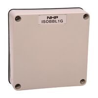 NHP ISO Cover - Blank, 1 Gang - 28mm depth, Grey