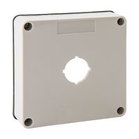 NHP ISO Cover - Cutout (1 x 22 5mm), 1 Gang - Shallow D38mm, Grey