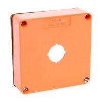 NHP ISO Cover - Cutout (1 x 22 5mm), 1 Gang - Shallow D38mm, Resistant Oange