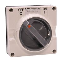 NHP ISO Surface Switch, 3 Pole 32A 500V AC, w/o Base, Grey