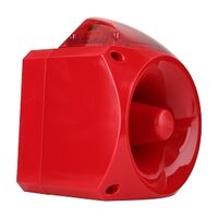 Klaxon Nexus 110 Xenon Beacon Sounder 5 Joules 3 Alarms 64 Tones 110dB IP66 110-230V DC Wall Mnt Red