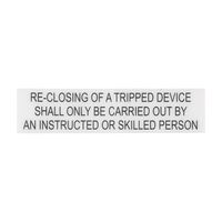 NHP Concept Panelboard Accessory Label Operation Main Switch 105 x 25mm