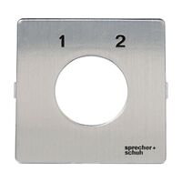 Sprecher and Schuh L2 Cam Switch Ll2A4 Legend Plate 48 x 48mm 1 2