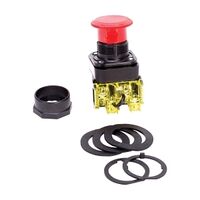 Allen-Bradley 800H Pushbutton 30.5mm COMP PLT FS STD MR HD PPTTR 1NCLB Self Monitoring Red