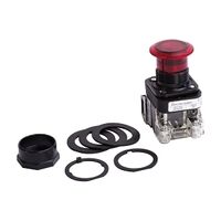 Allen-Bradley 800H Pushbutton 30.5mm COMP PLT FS 40mm STD MSH HD PPT INC FV 24V AC DC 1NCLB 1NO Red