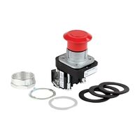 Allen-Bradley 800T/H PB 30.5mm FS Jumbo Mushroom Head 2 Pos. Push Pull 2N.C. Late Brake Red